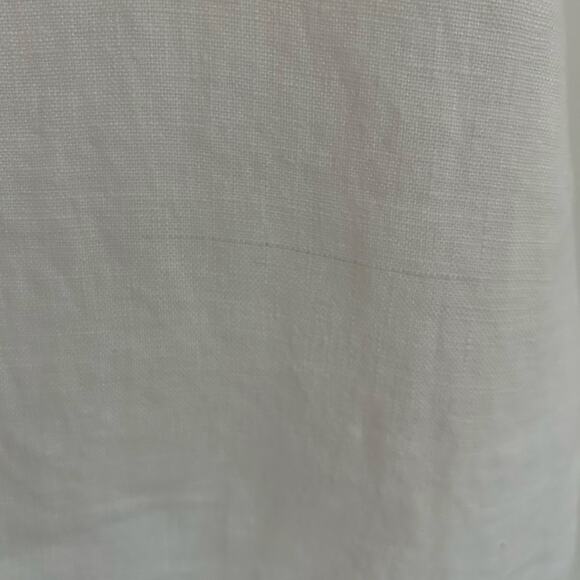 Madewell Women's Embroidered Tank Dress Linen White Square Neck Size 00 NEW Flaw - Picture 6 of 11